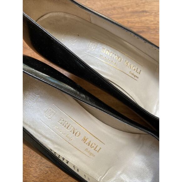 Vintage Bruno Magli shoes black leather pumps - Picture 6 of 9